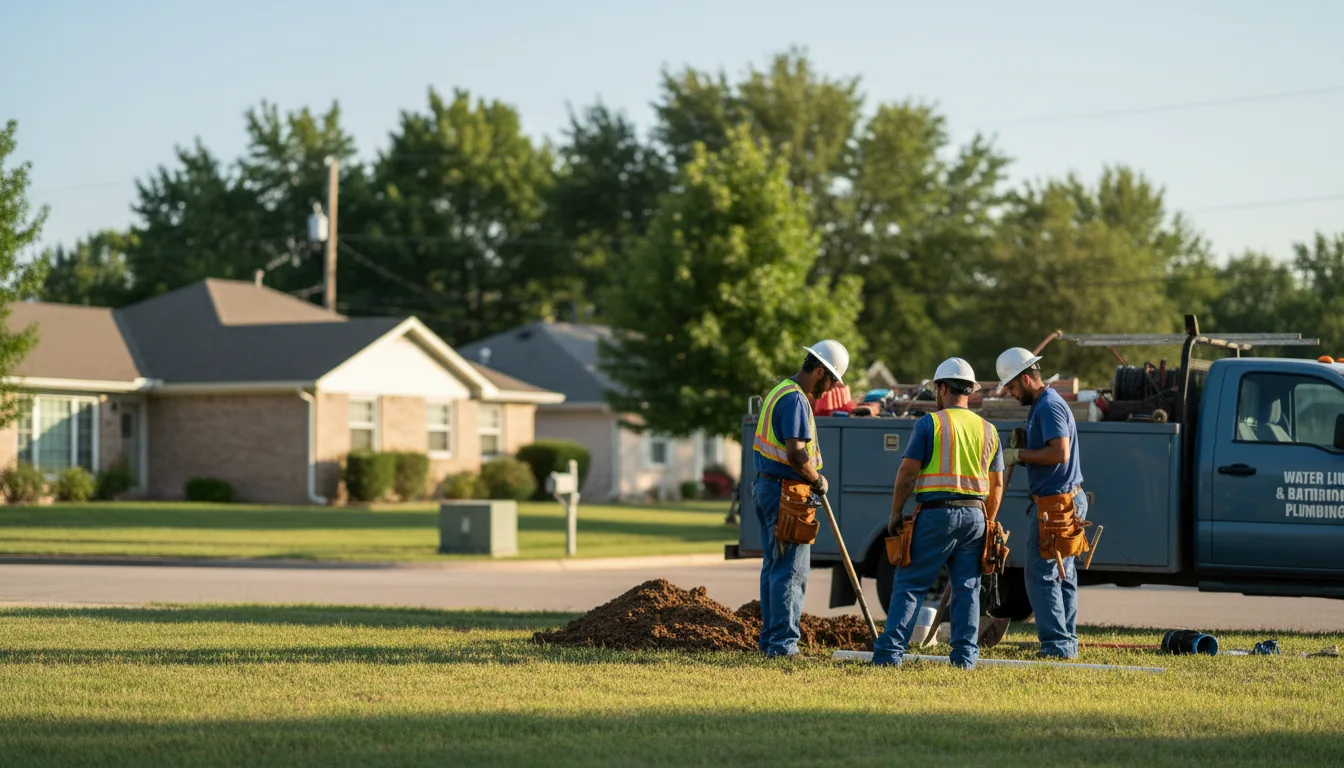 Residential water line and bathroom plumbing service in Skellytown, TX
